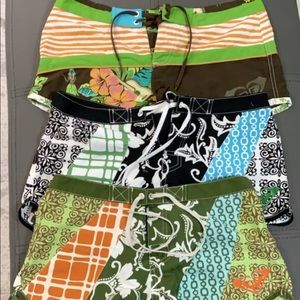 3 pairs of Roxy swim shorts size 5